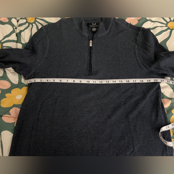Magaschoni Mens 1/4 Zip Sweater Size Medium - Picture 2 of 5